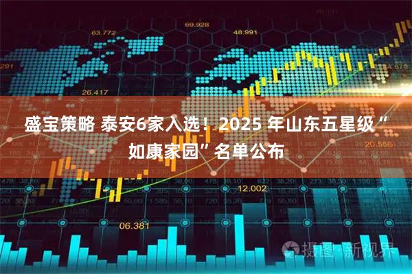 盛宝策略 泰安6家入选！2025 年山东五星级“如康家园”名单公布